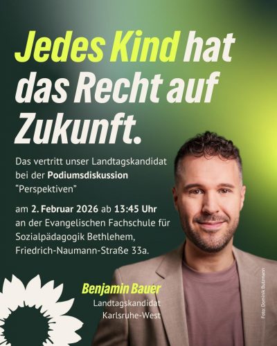 Landtagskandidat Benjamin Bauer bei der Podiumsdiskussion „Perspektiven“