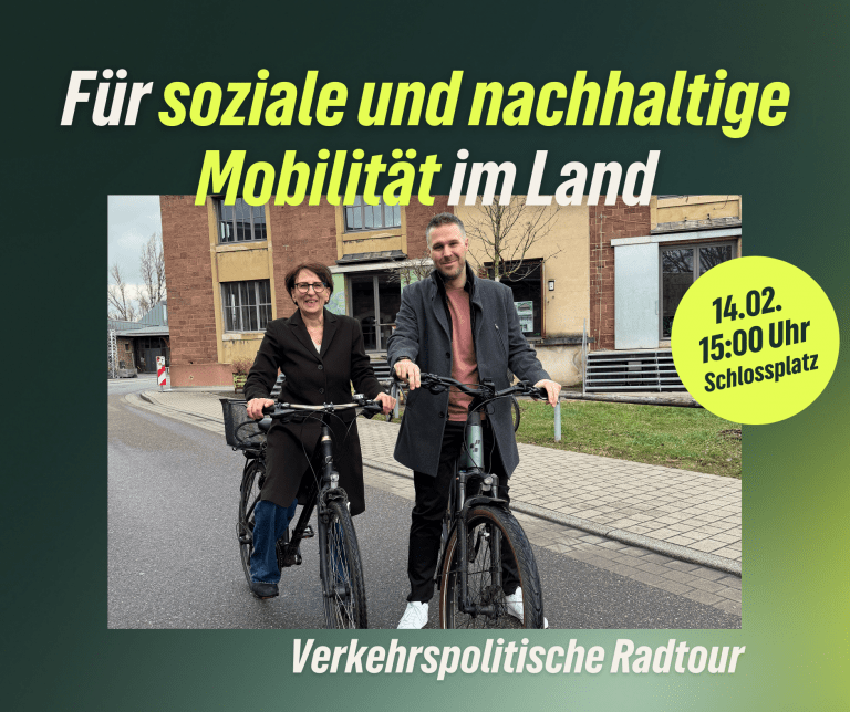 Verkehrspolitische Radtour mit Dr. Ute Leidig und Benjamin Bauer