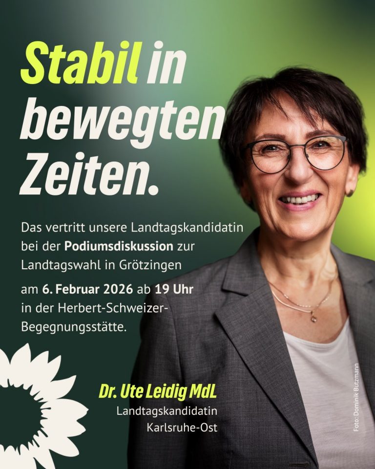 Landtagskandidatin Dr. Ute Leidig bei „Grötzingen wählt. Jede Stimme zählt.“