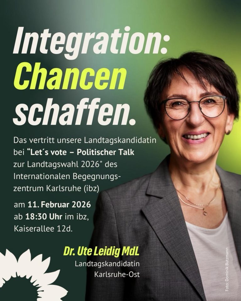 Landtagskandidatin Dr. Ute Leidig bei „Let’s vote – Politischer Talk zur Landtagswahl 2026“